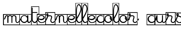 Maternellecolor Cursive Case font preview